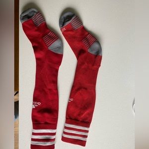 Adidas kid soccer socks - red